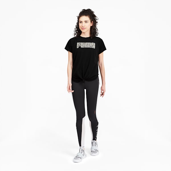 Digital Logo Women's Training Tee, Puma Black-Eggnog, extralarge