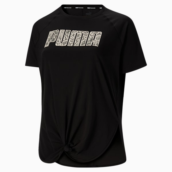 Digital Women's Logo Training Tee, Puma Black-Eggnog, extralarge