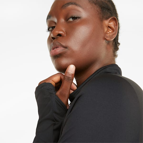 RUN 1/2 Zip Winterized Women's Sweat Shirt, Puma Black, extralarge-IND