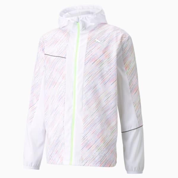 RUN Graphic Hooded Men's Running Jacket, Puma White, extralarge-IND