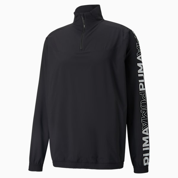 PUMA 1/2 Zip Woven Men's Training Jacket, Puma Black, extralarge-IND