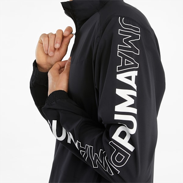 PUMA 1/2 Zip Woven Men's Training Jacket, Puma Black, extralarge-IND