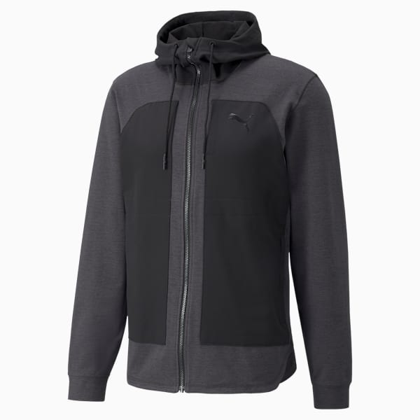 Cloudspun Protect Knitted Men's Training Jacket, Puma Black Heather, extralarge-IND