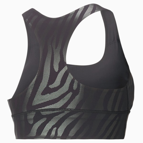 トレーニング FOREVER LUXE ELLAV ブラトップ 中サポート ウィメンズ, Puma Black-Zebra print