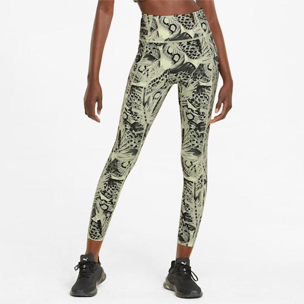 Forever Luxe Graphic Women's Training Leggings, Spring Moss-abstract  print