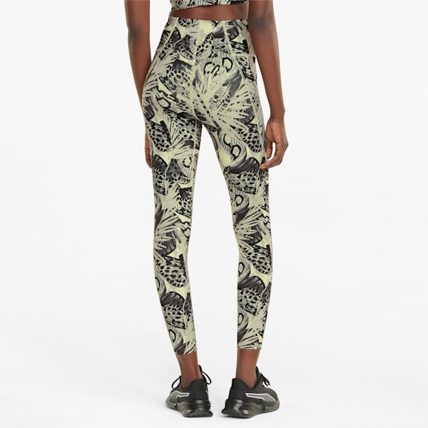 Forever Luxe Graphic Women's Training Leggings, Spring Moss-abstract  print