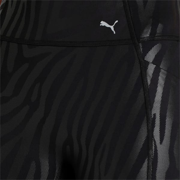Forever Luxe Graphic Women's Slim Tights, Puma Black-Zebra print, extralarge-IND