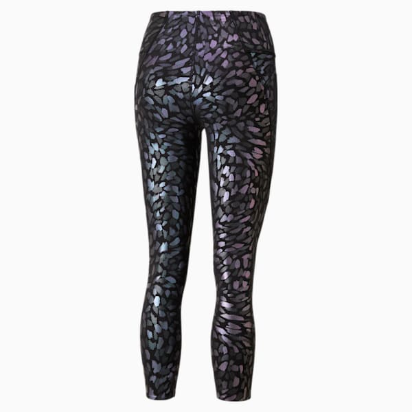 Forever Luxe Graphic Women's Training Leggings, Puma Black-Iridescent print, extralarge