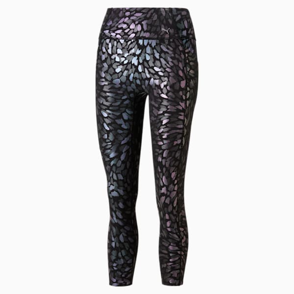 Forever Luxe Graphic Women's Training Leggings, Puma Black-Iridescent print, extralarge