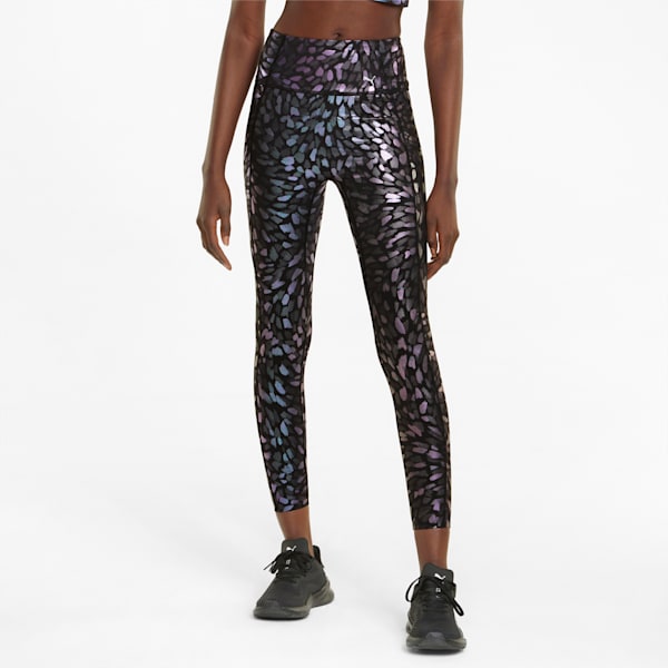 Forever Luxe Graphic Women's Training Leggings, Puma Black-Iridescent print, extralarge