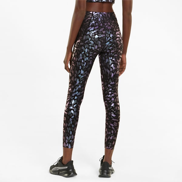 Forever Luxe Graphic Women's Training Leggings, Puma Black-Iridescent print, extralarge