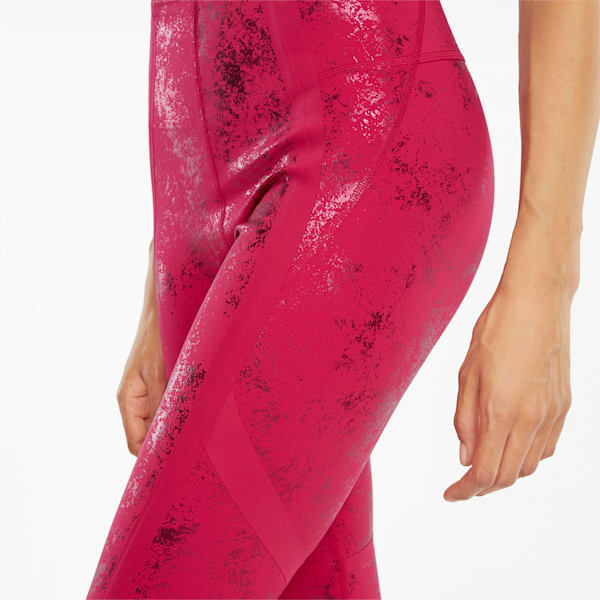 ELLAVATE Eversculpt Women's Slim Tights, Persian Red-Matte foil print