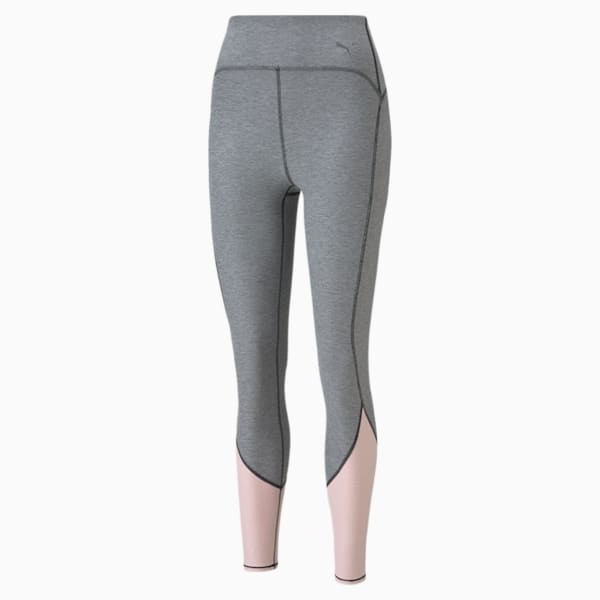 STUDIO Ygn Lx CB HW 7/8 Tght, Medium Gray Heather-Lotus, extralarge-IND