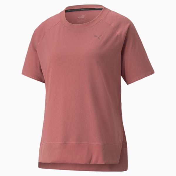 Studio Trim Relaxed Fit Ribbed Women's T-Shirt, Mauvewood, extralarge-AUS