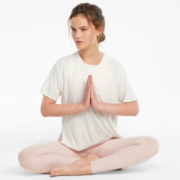 STUDIO Relaxed Ribbed Trim Women's Training Tee PUMA