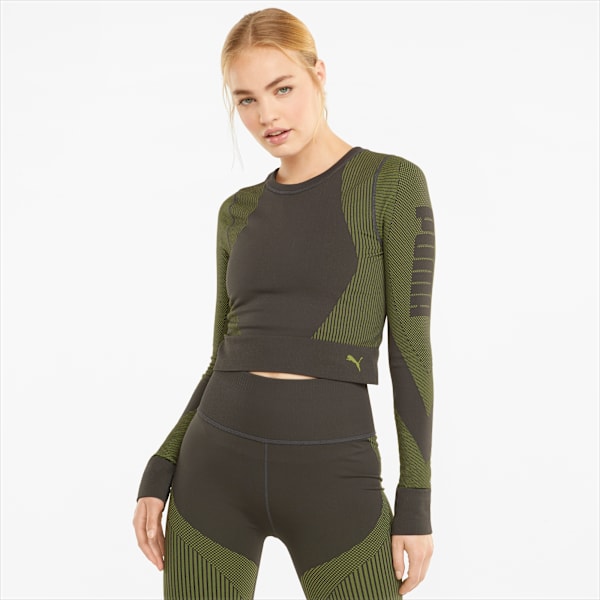  Puma Womens Formknit Seamless Crop Long Sleeve