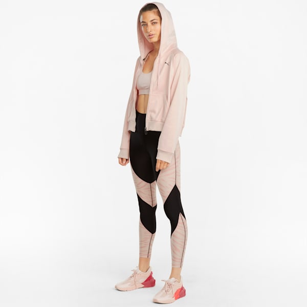 POWER Fleece Full-Zip Relaxed Fit Women's Regular Fit Training Sweat Shirt, Lotus, extralarge-IND