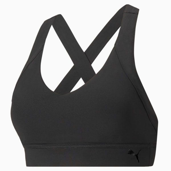 Own It Mid Impact Women's Training Bra, Puma Black, extralarge-IND