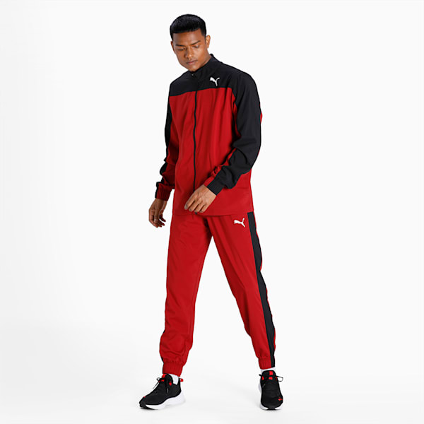 Favourite Men's Regular Fit Training Track Suit, Intense Red, extralarge-IND