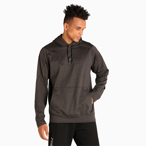 Cloudspun Men's Training Hoodie, Puma Black Heather, extralarge-IND