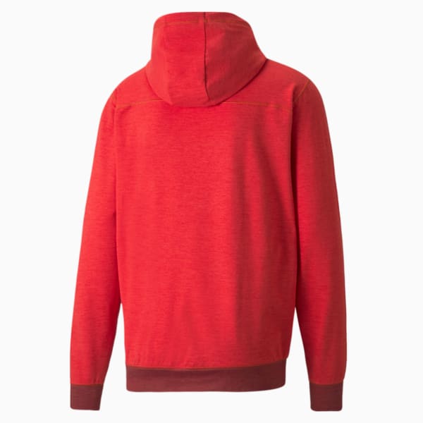 CLOUDSPUN Men's Training Hoodie, High Risk Red-Intense Red Heather, extralarge