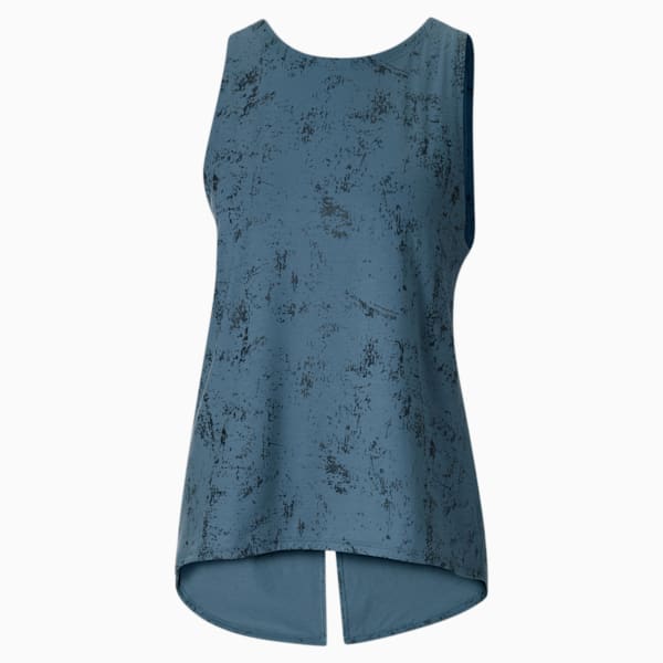 Fashion Luxe Women's Training Tank Top, China Blue-matte foil print