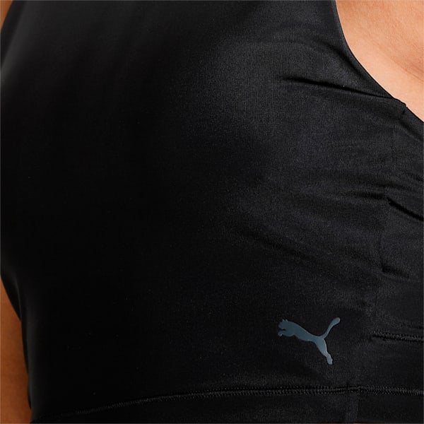 Studio Ombre Racerback Women's Performance Crop Top, Puma Black-Asphalt-ombre print, extralarge-IND