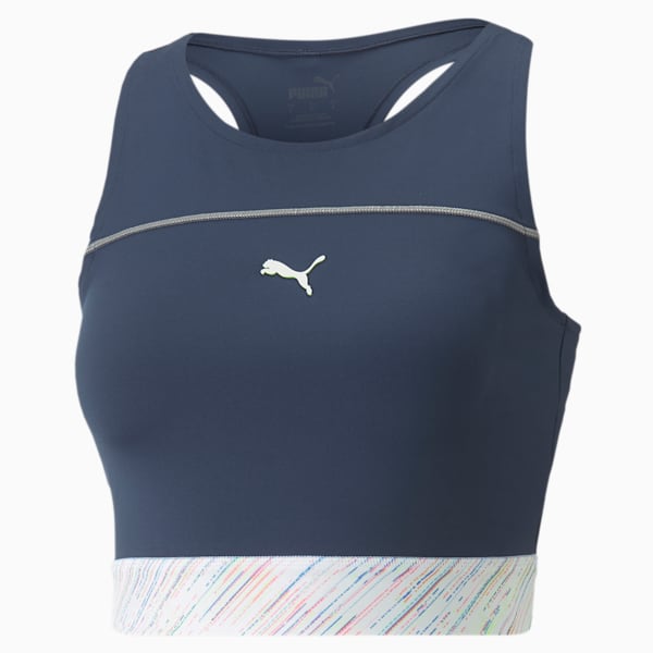 Run High Shine Cropped Women's Running Tank Top, Puma White, extralarge