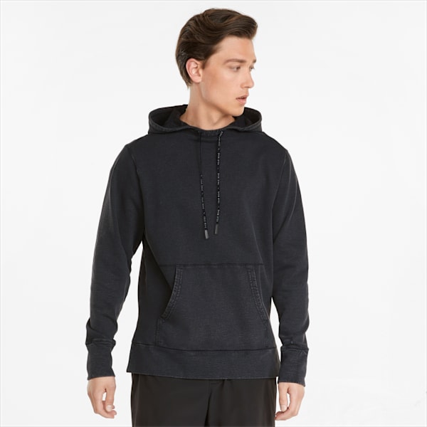 Studio Knitted Men's Wash Performance Hoodie, Puma Black, extralarge-IND