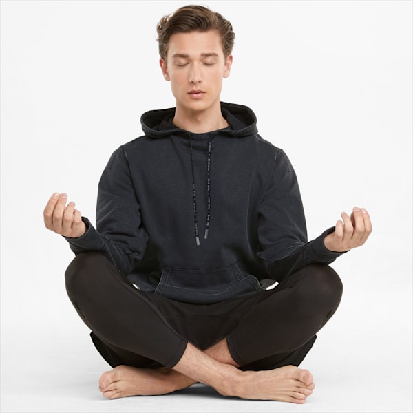 Studio Knitted Men's Wash Performance Hoodie, Puma Black, extralarge-IND