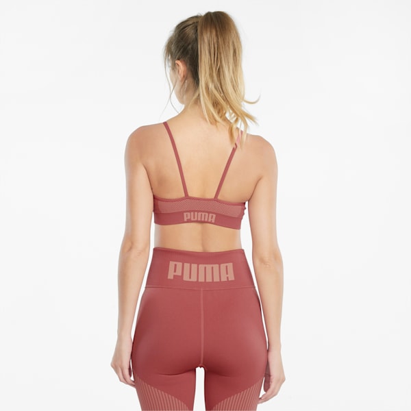 PUMA Strappy Seamless Women's Bra, Mauvewood-Peach Parfait, extralarge-IND