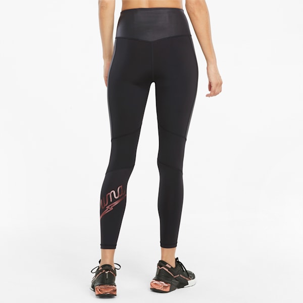 Moto High Waist 7/8 Q4 Women's Slim Tights, Puma Black-Motto Puma, extralarge-IND