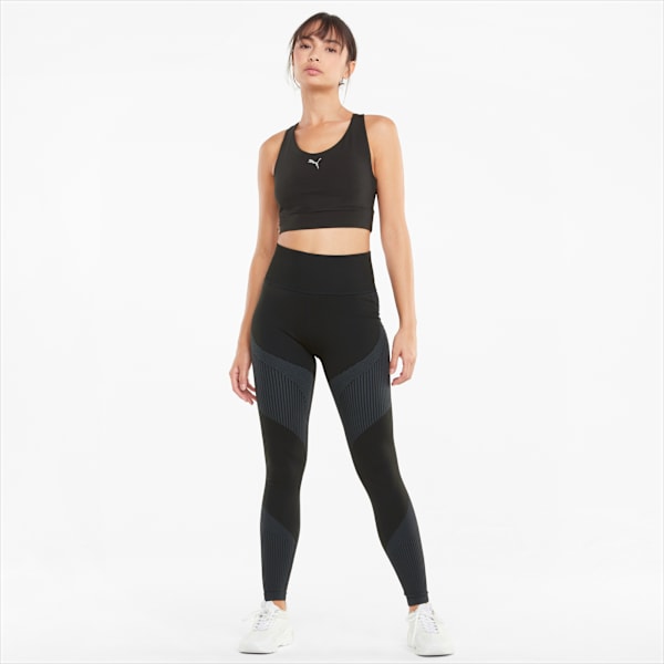 All-In Long Line Women's Bra, Puma Black, extralarge-IND