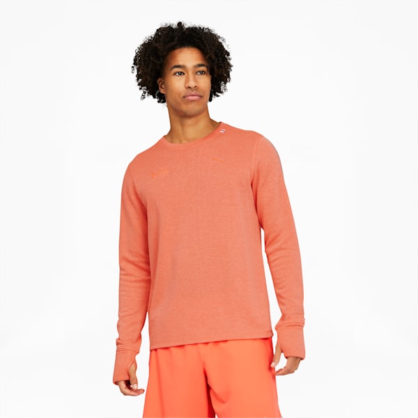 PUMA x HELLY HANSEN Long Sleeve Men's Running Tee, Hot Coral, extralarge