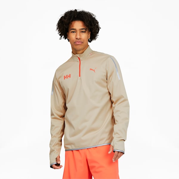 PUMA x HELLY HANSEN Men's Running Pullover, Spray Green, extralarge