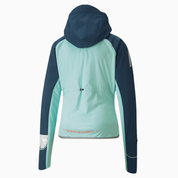 PUMA x HELLY HANSEN Women's Running Jacket, Eggshell Blue-Intense Blue, extralarge