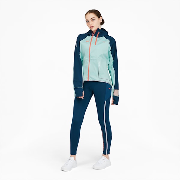 PUMA x HELLY HANSEN Women's Running Jacket, Eggshell Blue-Intense Blue, extralarge