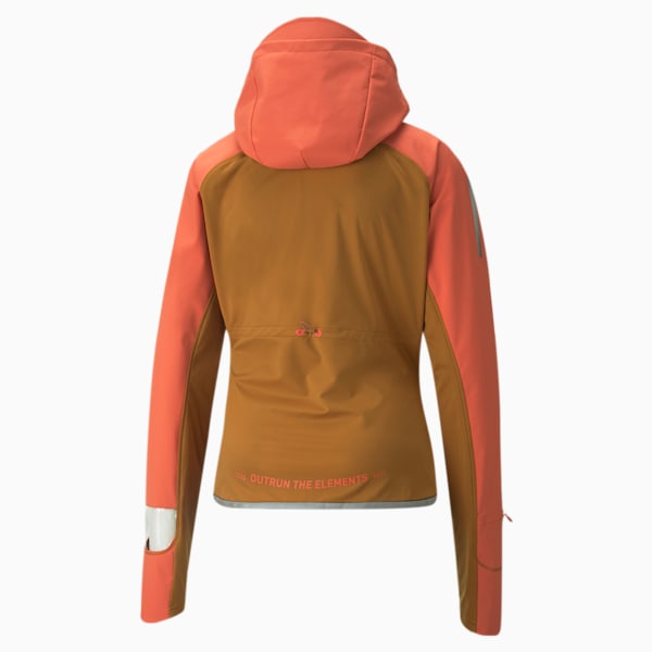 PUMA x HELLY HANSEN Women's Running Jacket, Cathay Spice-Hot Coral, extralarge