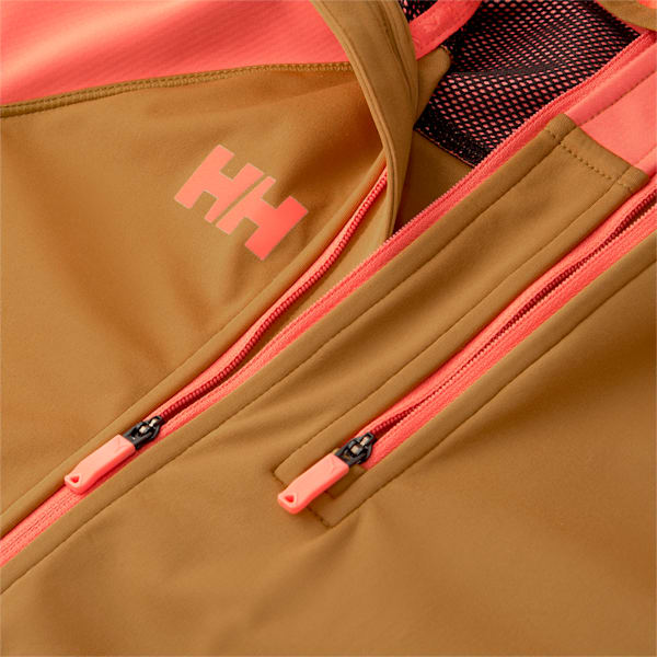 PUMA x HELLY HANSEN Women's Running Jacket, Cathay Spice-Hot Coral, extralarge