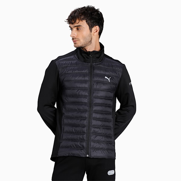 One8 Men's Padded Slim Fit Jacket, Puma Black, extralarge-IND