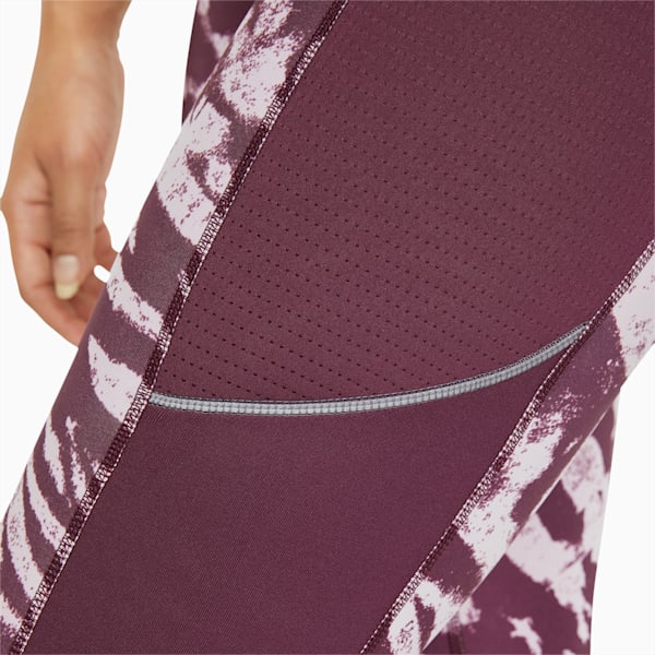 Leggings para correr 7/8 de tiro alto con gráfico 5K para mujer, Grape Wine, extralarge