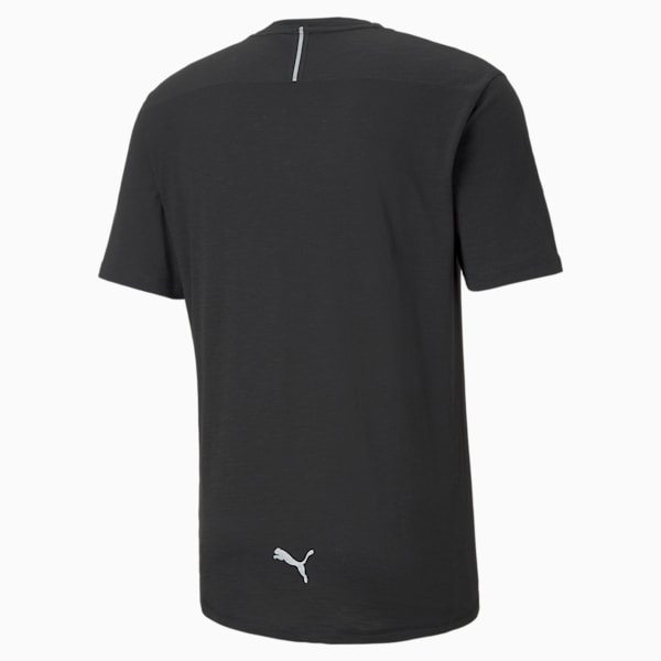 Logo Short Sleeve Men's Running  T-shirt, Puma Black, extralarge-IND