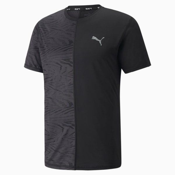 Graphic Short Sleeve Men's Running Tee, Puma Black, extralarge