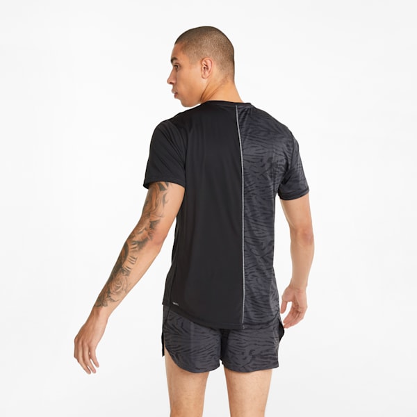 Graphic Short Sleeve Men's Running Tee, Puma Black, extralarge