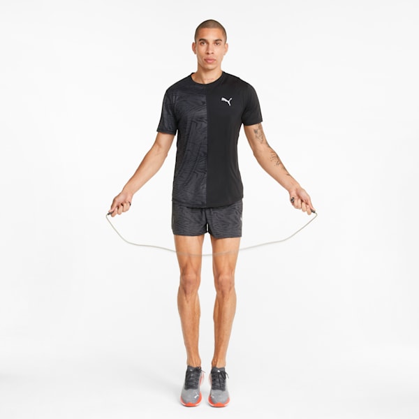 Graphic Short Sleeve Men's Running Tee, Puma Black, extralarge