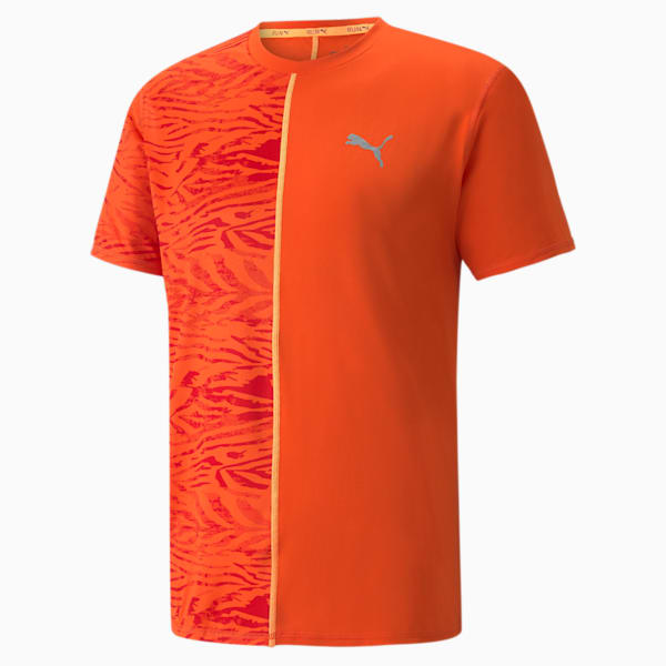 Playera de running de manga corta para hombre Graphic, Cherry Tomato, extralarge