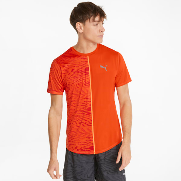 Graphic Short Sleeve Men's Running Tee, Cherry Tomato, extralarge