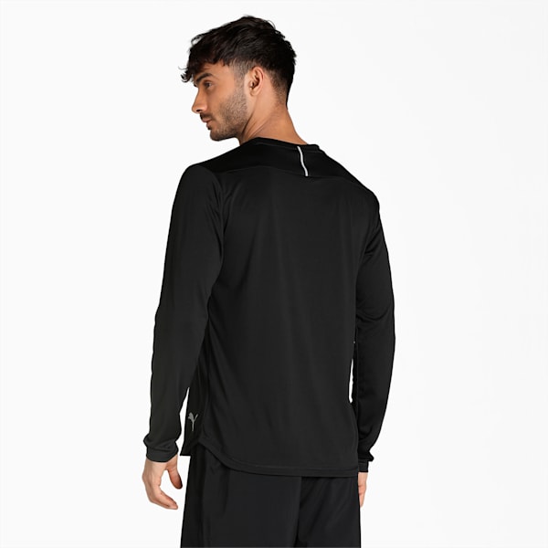 Long Sleeve Men's Running  T-shirt, Puma Black