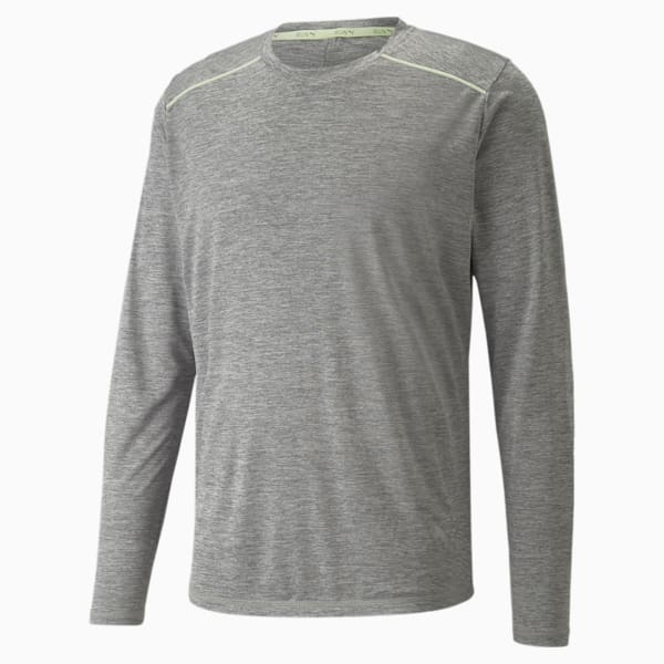 Run Long Sleeve Men's Running T-Shirt, Medium Gray Heather, extralarge-AUS