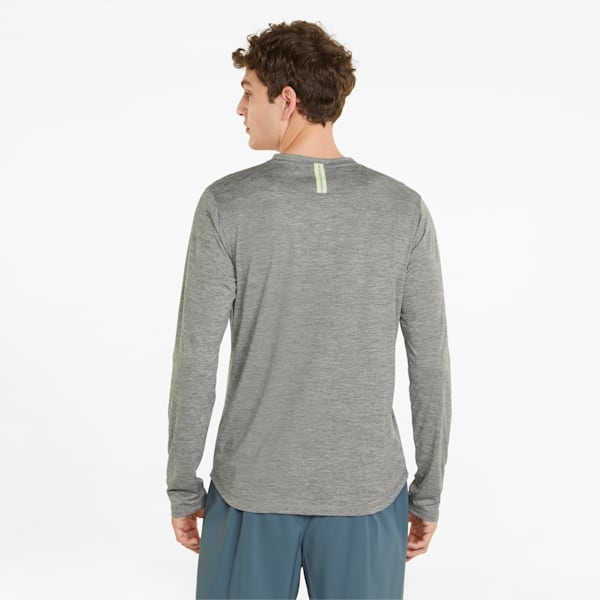 Long Sleeve Men's Running Tee, Medium Gray Heather, extralarge